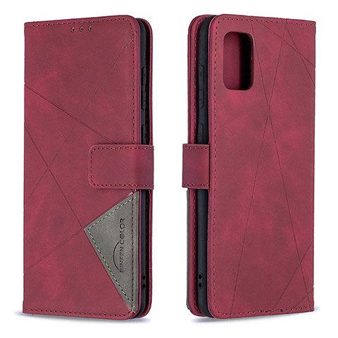 Coque Portefeuille Livre Cuir Etui Clapet B08F pour Samsung Galaxy A31 Rouge