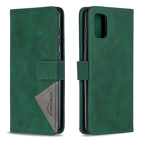 Coque Portefeuille Livre Cuir Etui Clapet B08F pour Samsung Galaxy A31 Vert