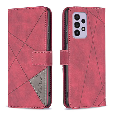 Coque Portefeuille Livre Cuir Etui Clapet B08F pour Samsung Galaxy A33 5G Rouge