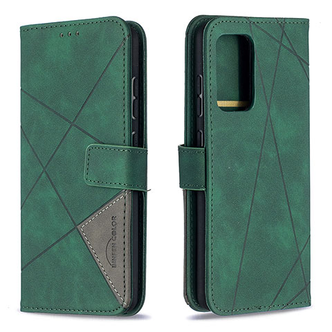 Coque Portefeuille Livre Cuir Etui Clapet B08F pour Samsung Galaxy A52 5G Vert