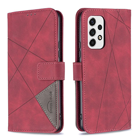 Coque Portefeuille Livre Cuir Etui Clapet B08F pour Samsung Galaxy A53 5G Rouge