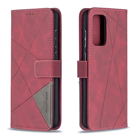 Coque Portefeuille Livre Cuir Etui Clapet B08F pour Samsung Galaxy A72 4G Rouge