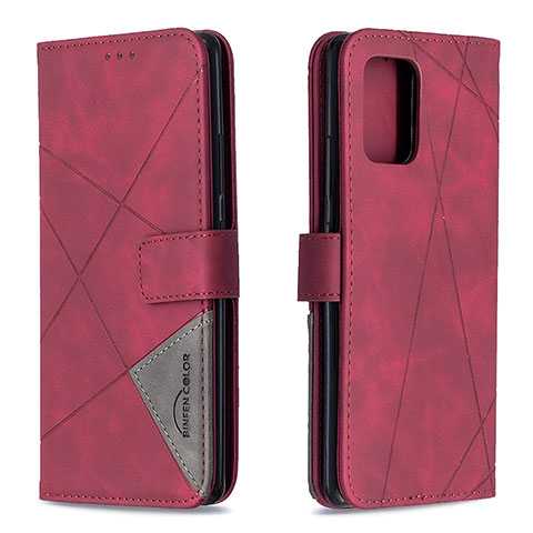 Coque Portefeuille Livre Cuir Etui Clapet B08F pour Samsung Galaxy A91 Rouge