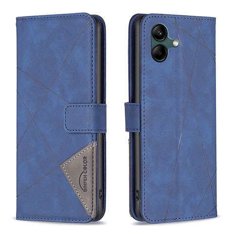 Coque Portefeuille Livre Cuir Etui Clapet B08F pour Samsung Galaxy M04 Bleu