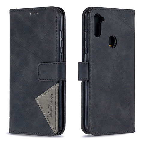 Coque Portefeuille Livre Cuir Etui Clapet B08F pour Samsung Galaxy M11 Noir