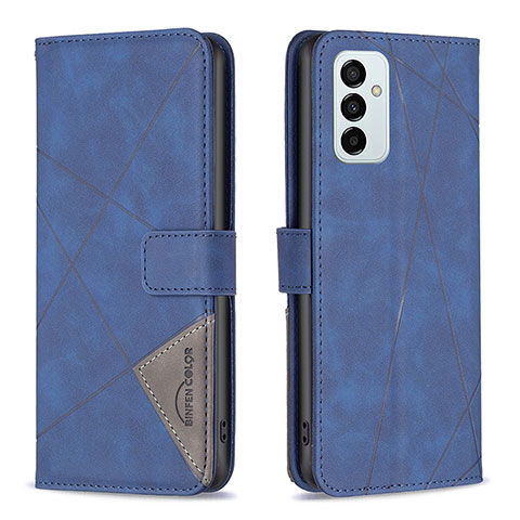 Coque Portefeuille Livre Cuir Etui Clapet B08F pour Samsung Galaxy M23 5G Bleu