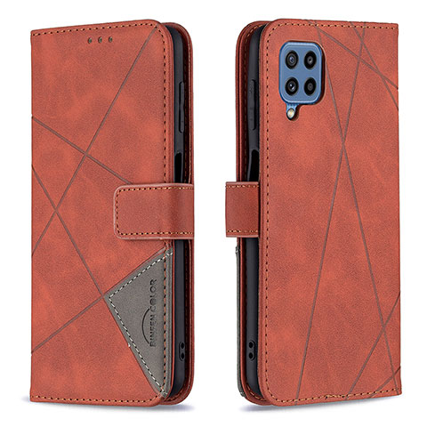 Coque Portefeuille Livre Cuir Etui Clapet B08F pour Samsung Galaxy M32 4G Orange