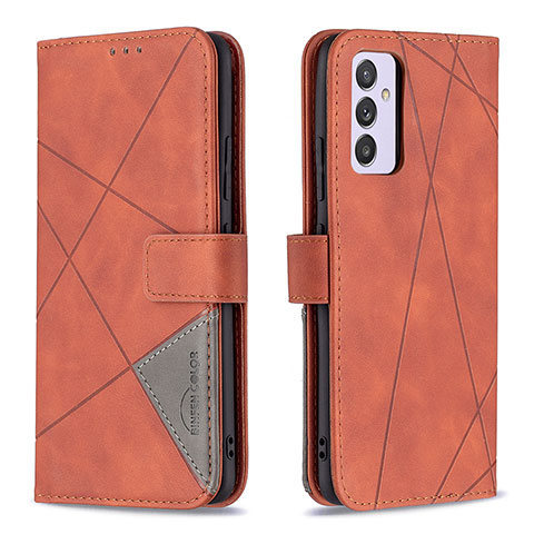 Coque Portefeuille Livre Cuir Etui Clapet B08F pour Samsung Galaxy M34 5G Orange