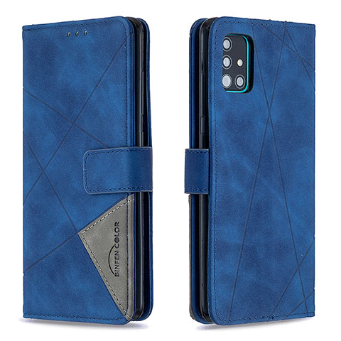 Coque Portefeuille Livre Cuir Etui Clapet B08F pour Samsung Galaxy M40S Bleu