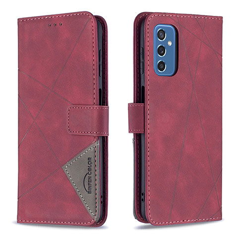 Coque Portefeuille Livre Cuir Etui Clapet B08F pour Samsung Galaxy M52 5G Rouge