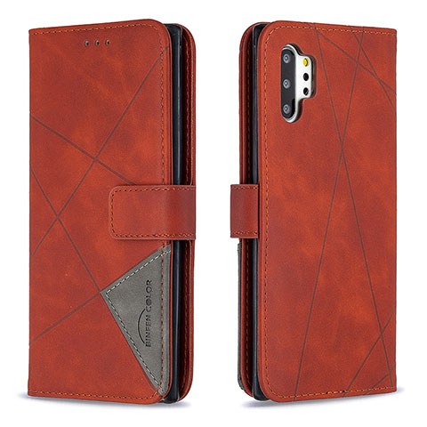 Coque Portefeuille Livre Cuir Etui Clapet B08F pour Samsung Galaxy Note 10 Plus 5G Orange