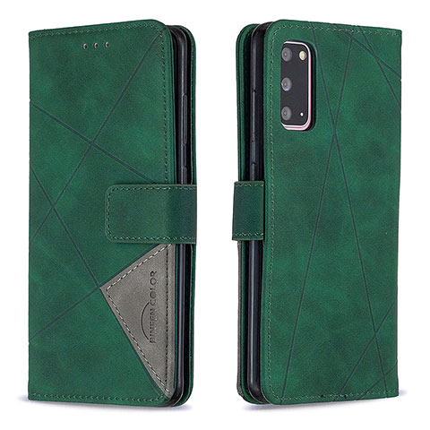 Coque Portefeuille Livre Cuir Etui Clapet B08F pour Samsung Galaxy S20 5G Vert