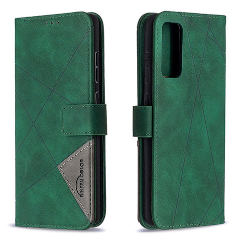 Coque Portefeuille Livre Cuir Etui Clapet B08F pour Samsung Galaxy S20 FE 4G Vert