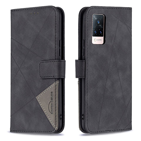 Coque Portefeuille Livre Cuir Etui Clapet B08F pour Vivo V21s 5G Noir