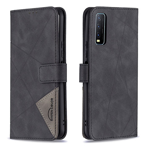 Coque Portefeuille Livre Cuir Etui Clapet B08F pour Vivo Y12G Noir