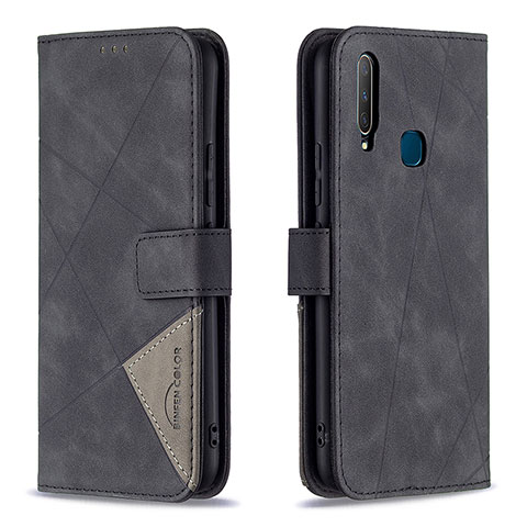 Coque Portefeuille Livre Cuir Etui Clapet B08F pour Vivo Y17 Noir