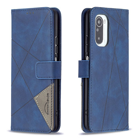 Coque Portefeuille Livre Cuir Etui Clapet B08F pour Xiaomi Mi 11i 5G Bleu