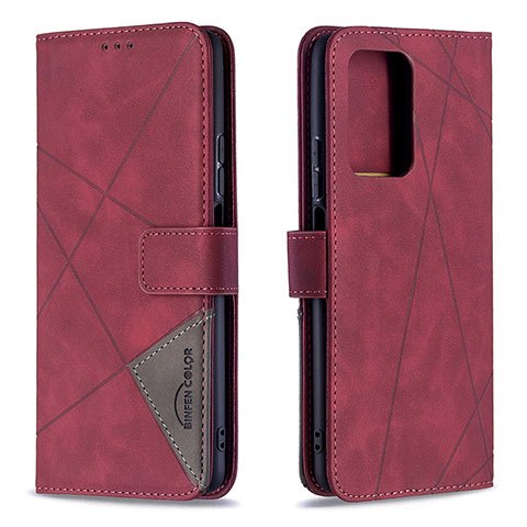 Coque Portefeuille Livre Cuir Etui Clapet B08F pour Xiaomi Mi 11T 5G Rouge