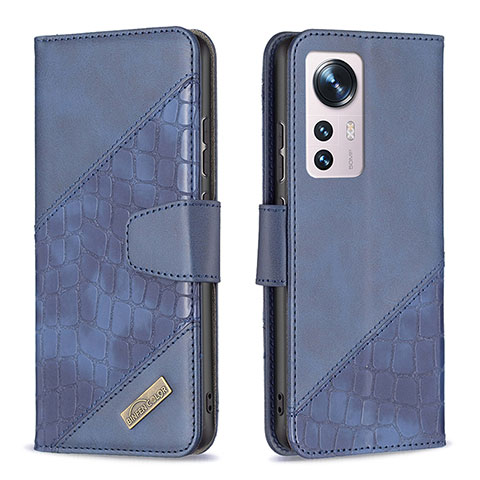 Coque Portefeuille Livre Cuir Etui Clapet B08F pour Xiaomi Mi 12X 5G Bleu