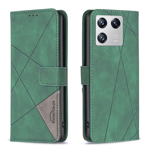 Coque Portefeuille Livre Cuir Etui Clapet B08F pour Xiaomi Mi 13 Pro 5G Vert