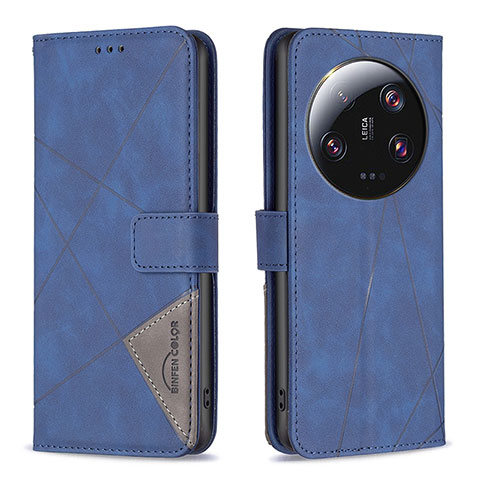 Coque Portefeuille Livre Cuir Etui Clapet B08F pour Xiaomi Mi 13 Ultra 5G Bleu