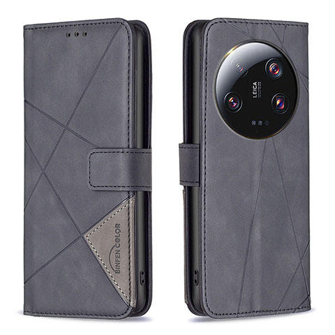 Coque Portefeuille Livre Cuir Etui Clapet B08F pour Xiaomi Mi 13 Ultra 5G Noir