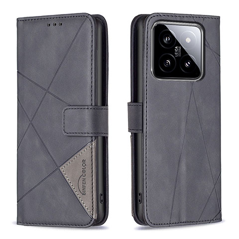 Coque Portefeuille Livre Cuir Etui Clapet B08F pour Xiaomi Mi 14 5G Noir