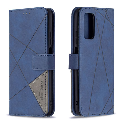 Coque Portefeuille Livre Cuir Etui Clapet B08F pour Xiaomi Poco M3 Bleu