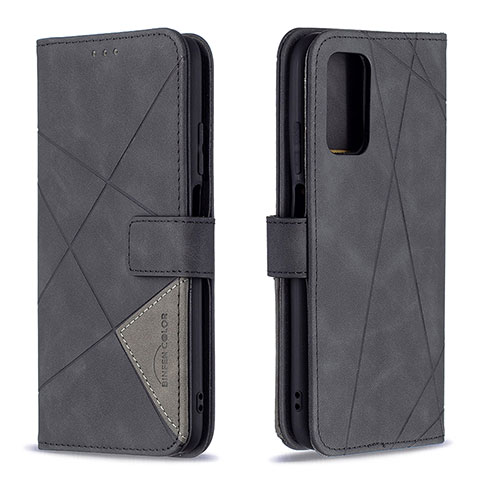 Coque Portefeuille Livre Cuir Etui Clapet B08F pour Xiaomi Poco M3 Noir