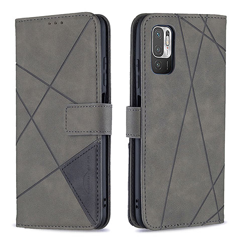 Coque Portefeuille Livre Cuir Etui Clapet B08F pour Xiaomi POCO M3 Pro 5G Gris