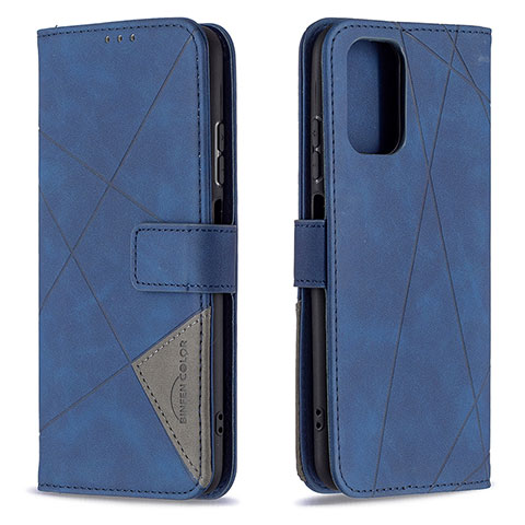 Coque Portefeuille Livre Cuir Etui Clapet B08F pour Xiaomi Poco M5S Bleu