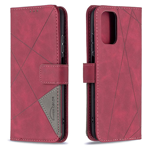 Coque Portefeuille Livre Cuir Etui Clapet B08F pour Xiaomi Poco M5S Rouge