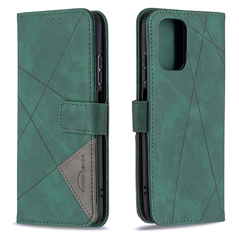 Coque Portefeuille Livre Cuir Etui Clapet B08F pour Xiaomi Poco M5S Vert