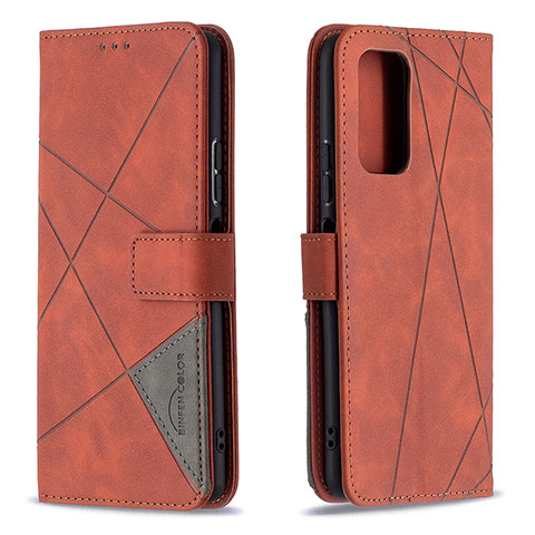 Coque Portefeuille Livre Cuir Etui Clapet B08F pour Xiaomi Redmi Note 10 Pro 4G Orange