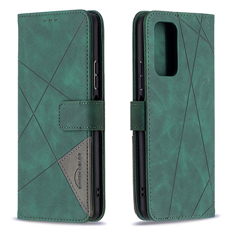 Coque Portefeuille Livre Cuir Etui Clapet B08F pour Xiaomi Redmi Note 10 Pro 4G Vert