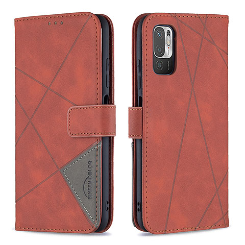 Coque Portefeuille Livre Cuir Etui Clapet B08F pour Xiaomi Redmi Note 10T 5G Orange