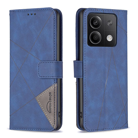 Coque Portefeuille Livre Cuir Etui Clapet B08F pour Xiaomi Redmi Note 13 5G Bleu