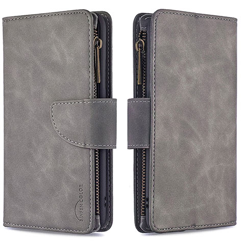 Coque Portefeuille Livre Cuir Etui Clapet B09F pour Samsung Galaxy M80S Gris