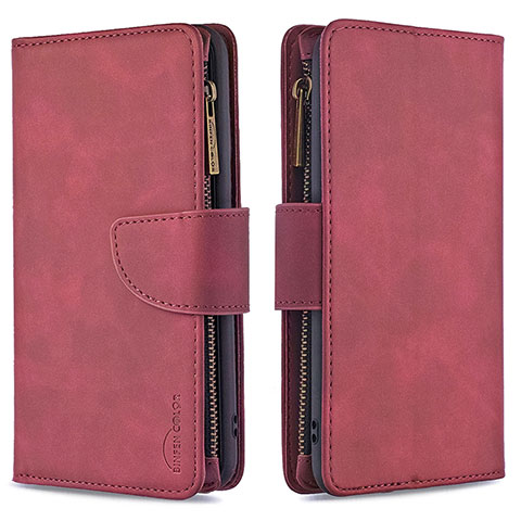 Coque Portefeuille Livre Cuir Etui Clapet B09F pour Xiaomi Poco X3 NFC Rouge