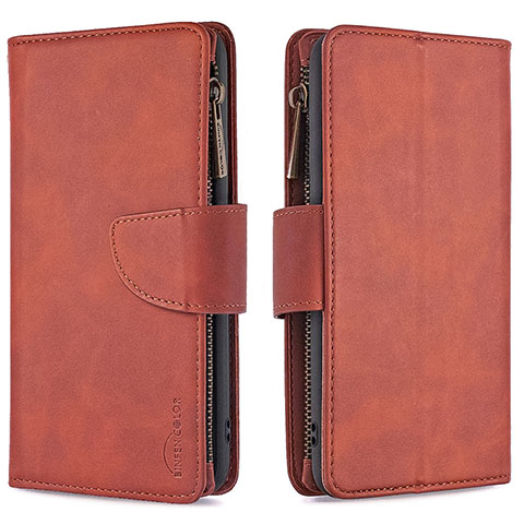 Coque Portefeuille Livre Cuir Etui Clapet B09F pour Xiaomi Poco X3 Pro Marron