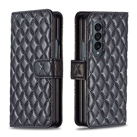 Coque Portefeuille Livre Cuir Etui Clapet B10F pour Samsung Galaxy Z Fold3 5G Noir