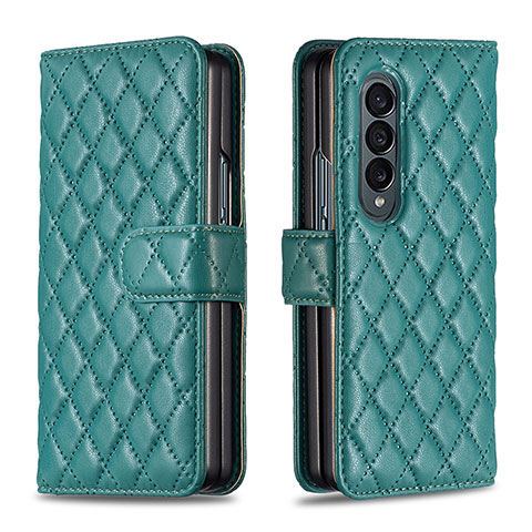 Coque Portefeuille Livre Cuir Etui Clapet B10F pour Samsung Galaxy Z Fold3 5G Vert