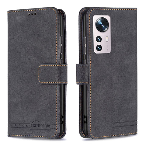 Coque Portefeuille Livre Cuir Etui Clapet B10F pour Xiaomi Mi 12 5G Noir