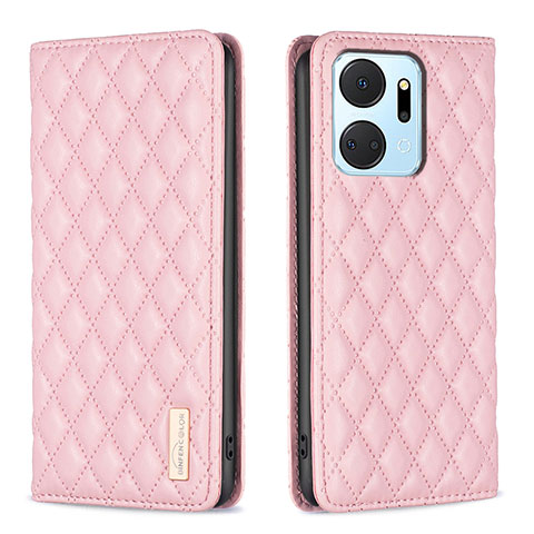 Coque Portefeuille Livre Cuir Etui Clapet B11F pour Huawei Honor X7a Or Rose