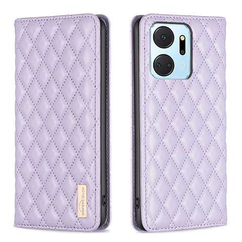 Coque Portefeuille Livre Cuir Etui Clapet B11F pour Huawei Honor X7a Violet