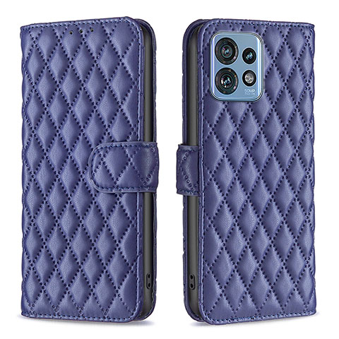 Coque Portefeuille Livre Cuir Etui Clapet B11F pour Motorola Moto Edge Plus (2023) 5G Bleu