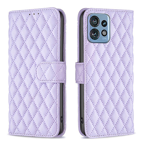 Coque Portefeuille Livre Cuir Etui Clapet B11F pour Motorola Moto Edge Plus (2023) 5G Violet