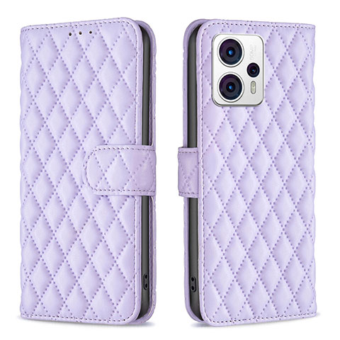 Coque Portefeuille Livre Cuir Etui Clapet B11F pour Motorola Moto G13 Violet