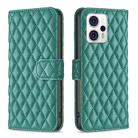 Coque Portefeuille Livre Cuir Etui Clapet B11F pour Motorola Moto G23 Vert