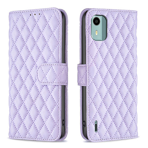 Coque Portefeuille Livre Cuir Etui Clapet B11F pour Nokia C12 Pro Violet